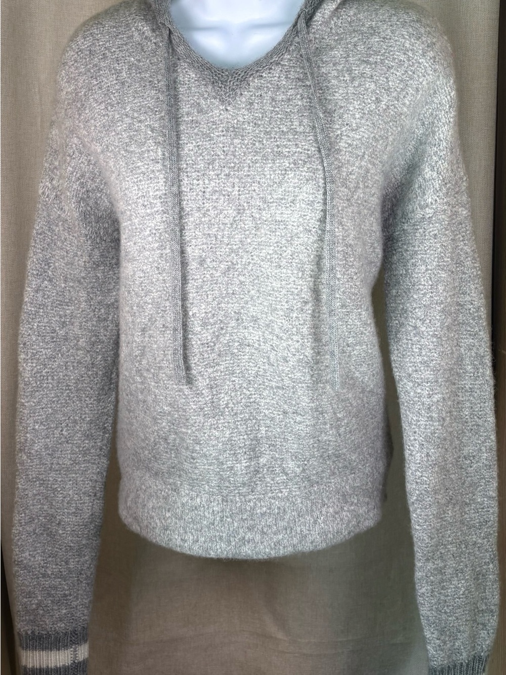 🤍 Autumn Cashmere Heather Gray Hooded Sweater | Medium